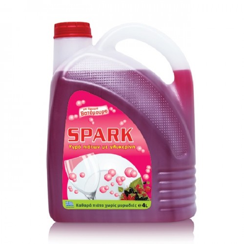 Spark Υγρό Πιάτων Βατόμουρο 4lt